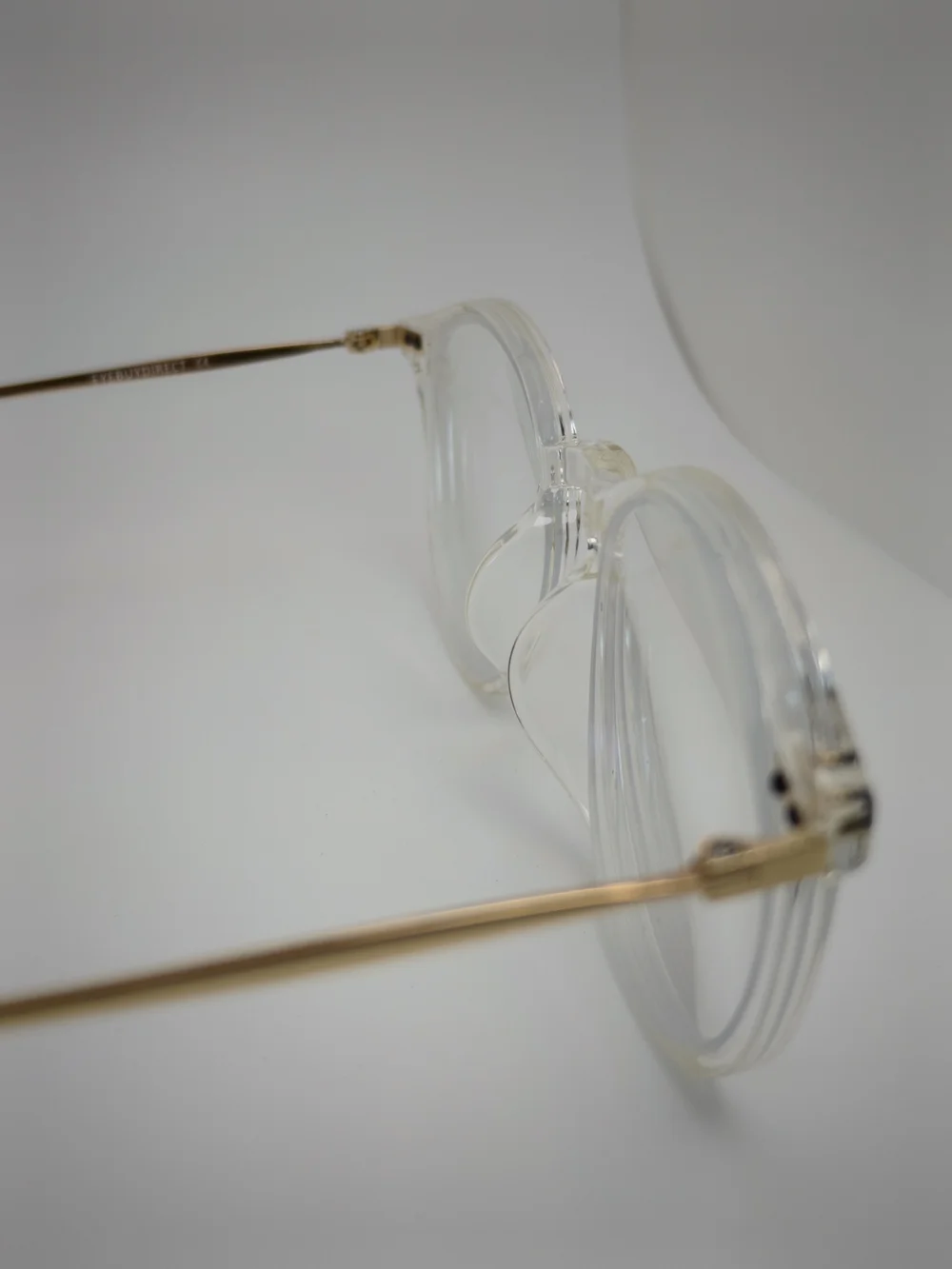 Amity. Clear Round Acrylic Glasses - Transparent Frames. Larger Nose Pads